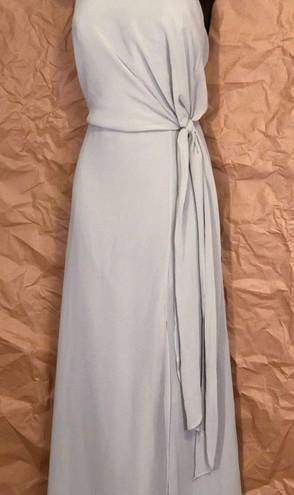 BHLDN Jenny Yoo Blue Mock Neck Dress Prom Dress Evening Gown Black Tie Formal Pageant