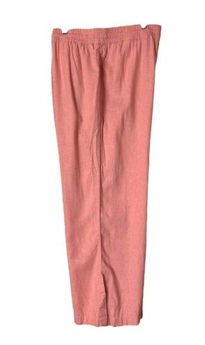 Krass&co D &  Naturals Wide Leg Pants Palazzo Linen Blend Pink Women’s Size Medium M