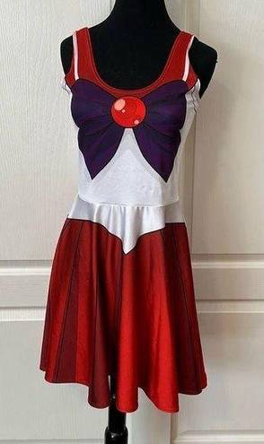 ma*rs RARE LIVING DEAD SAILOR  3D PRINTED SKATER DRESS ANIME COSPLAY