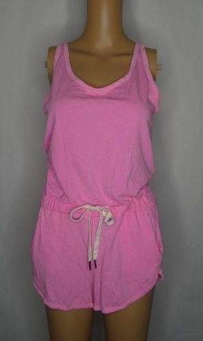 N: Philanthropy Pink Powder Romper Keyhole Shorts Tie Waist