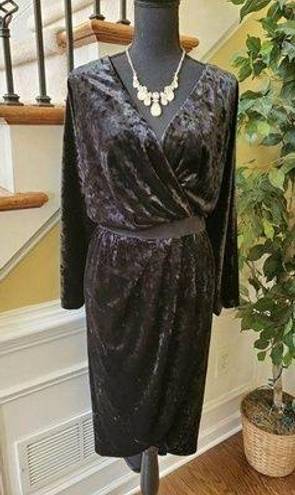 Krass&co Eva Mendes NY& Black Satin Dress Plus Size 3X