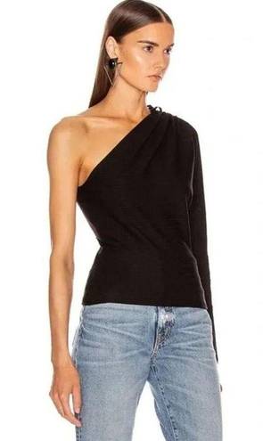 The Range / FWRD Alloy Rib One Shoulder Top in Black Size M Retail $145