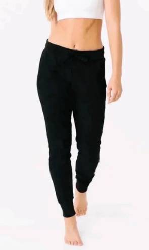 Zyia Black Ribbed Joggers, XS