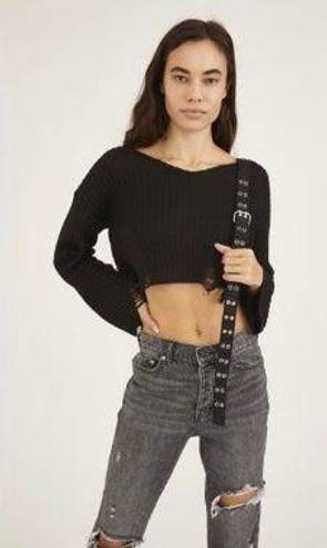 Urban Outfitters Black Cropped Sweater