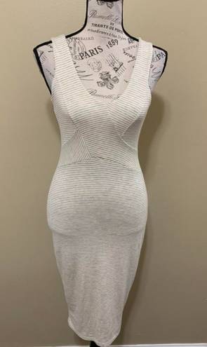 A Ellen A+ Ellen Cream Stripe Bodycon Dress XS/S