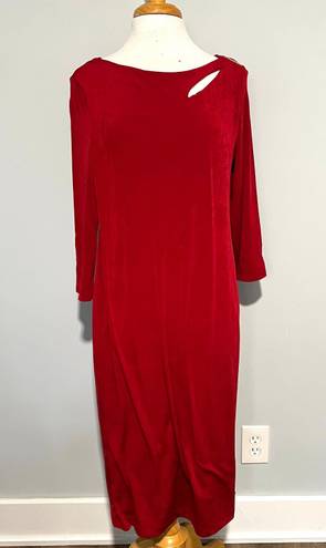 Chico's NEW NWT  Red Cutout Classic 3/4 Sleeve Dress