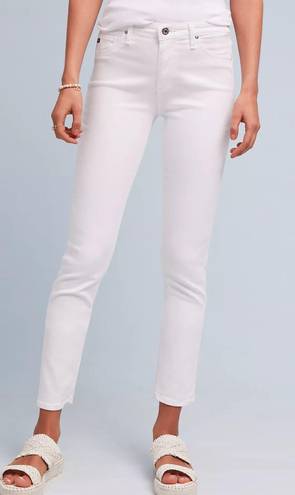 AG Adriano Goldschmied The Abbey Mid-Rise Super Skinny White Ankle Jeans