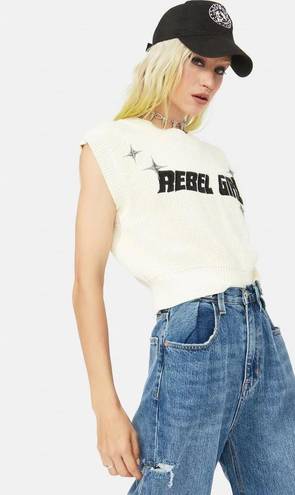 Dolls Kill Bal Boa Rebel Girl Sweater Vest