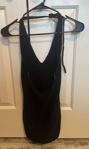 LIONESS black open back dress