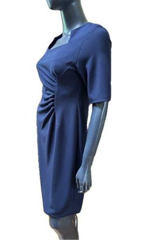 Shelby & Palmer  Navy Blue Dress Size 8 Ruched Sides New!