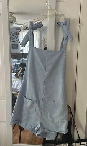 SheIn Courdroy Light Blue Overalls