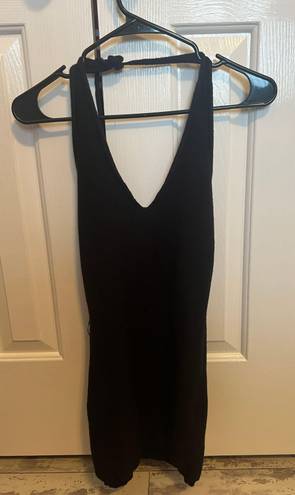 LIONESS black open back dress