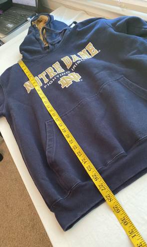 E5 Notre Dame hoodie drawstring kangaroo pocket embroidered letters Size medium