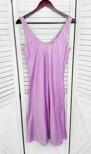 Vintage Fernando Squette J Flower Embossed Nightgown Lavender Small