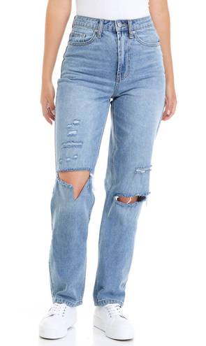 Tinseltown Straight Leg Destructed Jeans Size 9