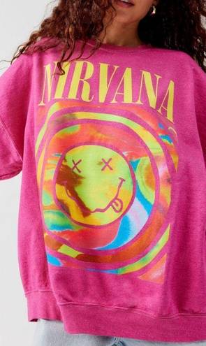 Urban Outfitters nirvana pink sweatshirt 