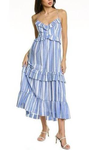 Cinq à Sept Blue Striped Maxi Dress size 0