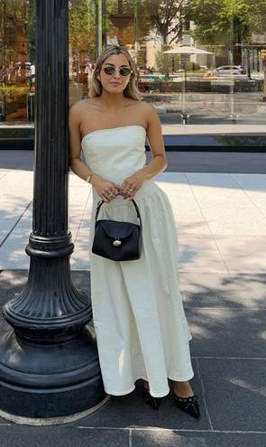 Oak + Fort  White Denim Maxi Dress 