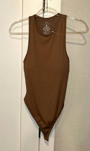 Klassy Network Mocha Tank Bodysuit