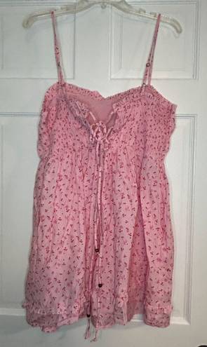 Free People Gabby Mini Dress Pink Cherry