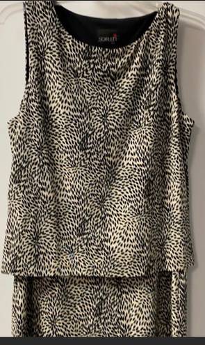 Scarlett Blk/tan sparkly sleeveless dress. Size M