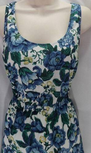The Loft * "" GREEN & BLUE FLORAL CASUAL CAREER SUMMER DRESS SIZE: 8 NWT