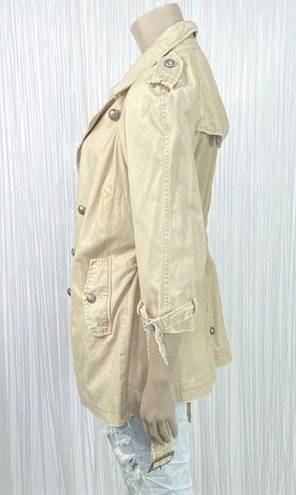 We The Free  Anthro Khaki Pea Trench Jacket M