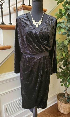 Krass&co Eva Mendes NY& Black Satin Dress Plus Size 3X