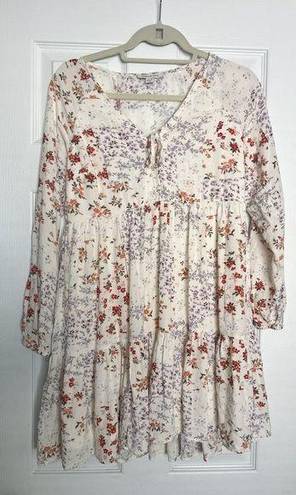 American Eagle  Floral VNeck Boho Mini Sundress Dress Womens Size Small