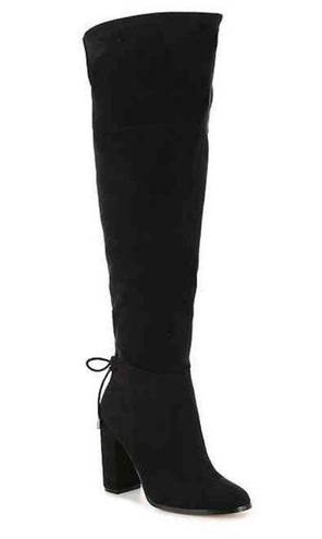 mix no. 6  Praha Black Over the Knee Heeled Boot Size 11