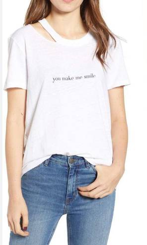 n:philanthropy  Zander You Make Me Smile Cutout Crewneck Tee