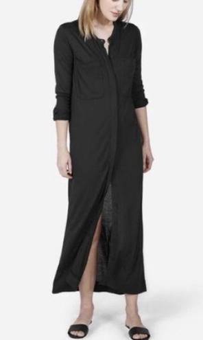 Everlane  The Ryan Button Front Shirt Maxi Dress Size Small