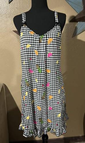 Betsey Johnson Vintage Iconic Betsy Johnson Fruit Slip Dress Size L EUC