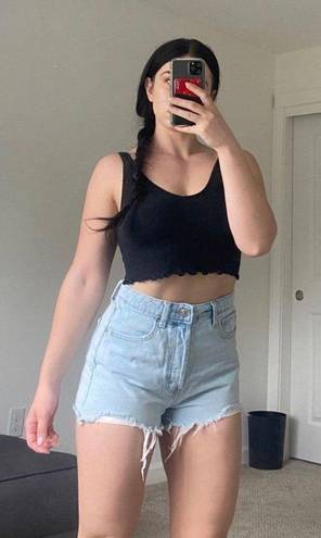 High Waisted Jean Shorts Size 6 Blue