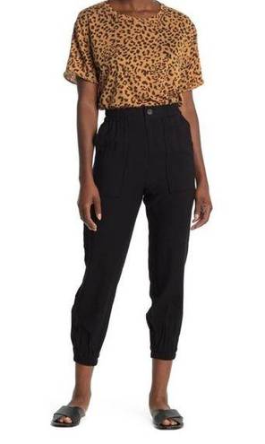 Elodie NEW  High Rise Jogger Casual Pants Ankle Length Black Women's L