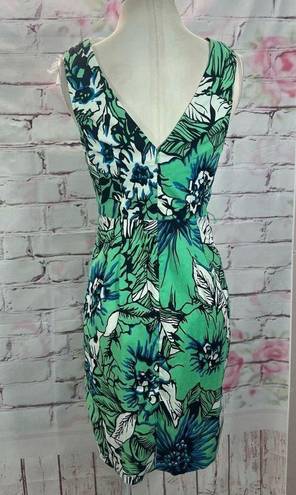 Tracy Reese  Women's Sleeveless Floral Sheath Dress In Green 6