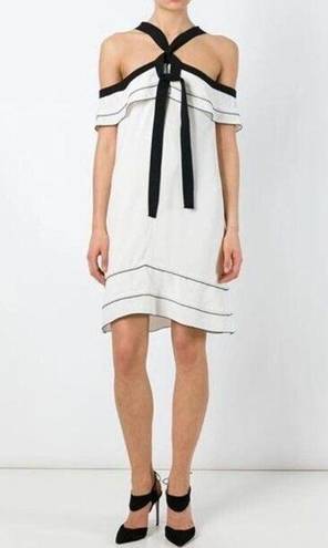 Proenza Schouler NWT. $1250  Off-the-shoulder bow crepe mini dress sz 6