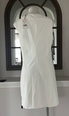 Cinq à Sept Andrea Gathered Sleeveless Mini Dress Ivory, Size 14 New w/Tag $345