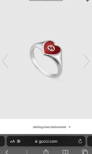 Gucci Red Heart  Ring