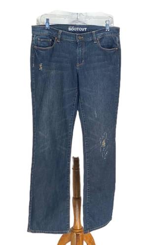 New York & Co. Womens Y2K Low Rise Bootcut Jeans Blue Size 8 Retro Casual Boho