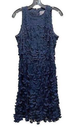 Petal Theia Appliqué Sleeveless  Dress Navy Blue Size 12