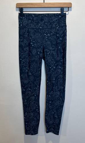 Sweaty Betty - Zero Gravity 7/8 Leggings Paisley Blue Running Training Gym Yoga