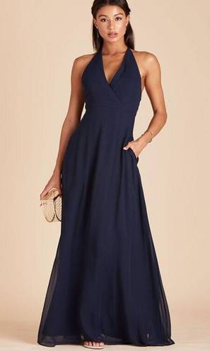 Birdy Grey NWT  Moni Chiffon Convertible Bridesmaid Dress in Navy, Small, pockets