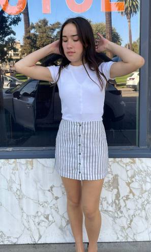 Brandy Melville Striped Linen Skirt