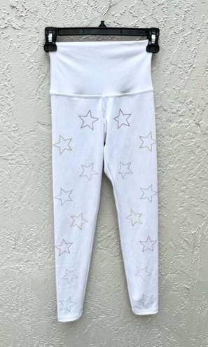 Beach Riot  star embellished leggings sports bra set white small / medium