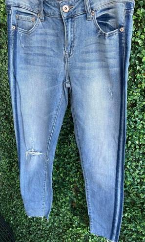 Pistola NWOT -  Audrey Cropped Women’s Jeans | Raw Hem | Distressed | Side Stripe