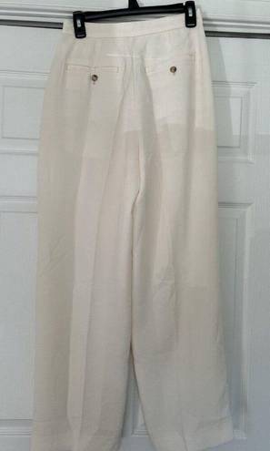 Madewell  The Rosedale High-Rise Straight Crepe Pant Cream Size 2