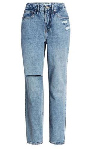 Good American  '90s Duster Straight Leg Jeans In Blue950 6/28 NWT