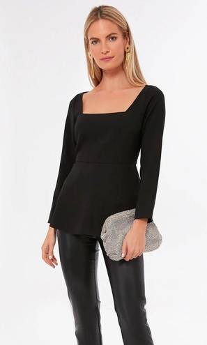 Tuckernuck  Pomander Place Black Simone Peplum Minimalist Top XS