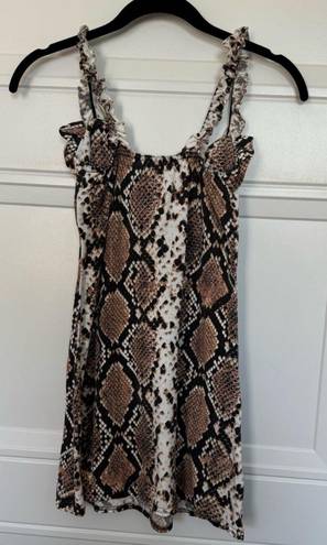 Pretty Little Thing Snake Print Mini Dress